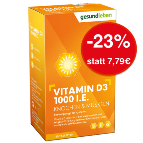 GESUND LEBEN Vitamin D3 1000 I.E. Tabletten